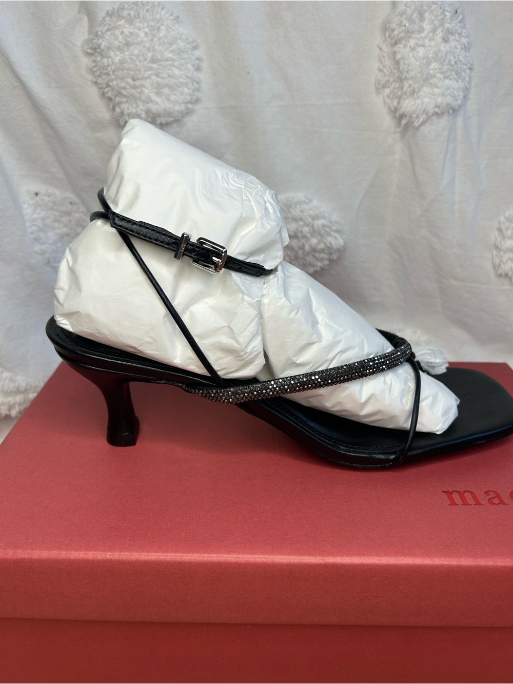 Maeve Rhinestone Strappy Heels - Picture 6 of 11